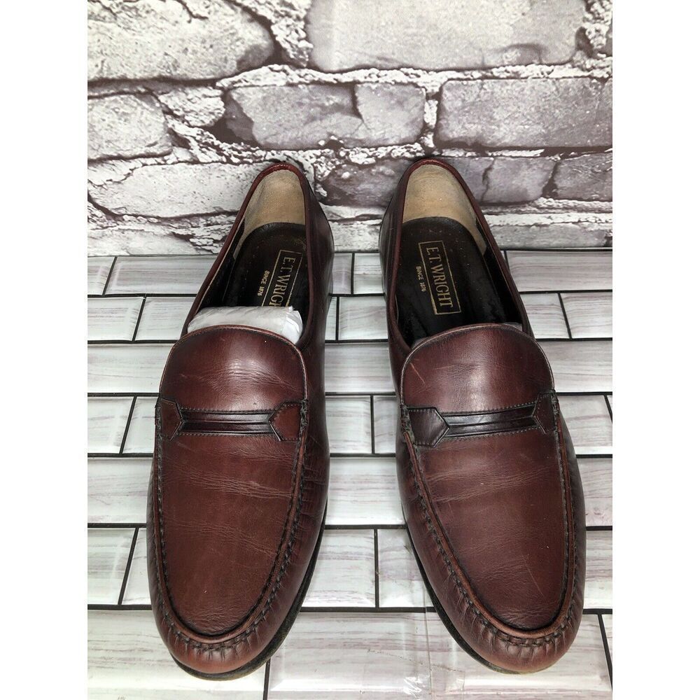 E.T. Wright 1876 Brown Leather Loafers Slip On Dress Shoes Men Sz 10.5D US/44EU - Picture 2 of 16